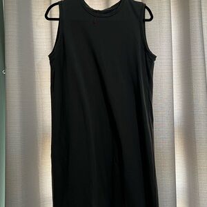 Comfy Dark Gray Sleeveless T-Shirt Dress
